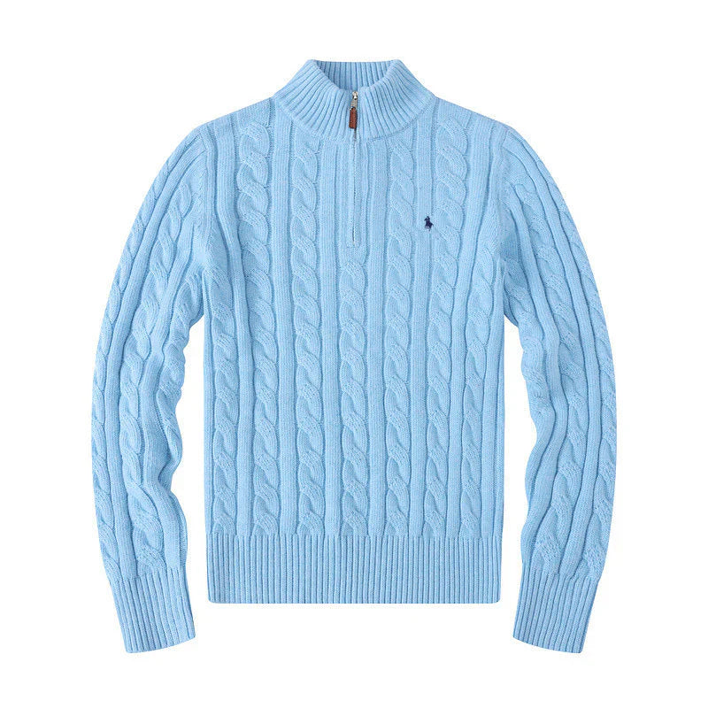 RL - KNITTED ZIP SWEATER